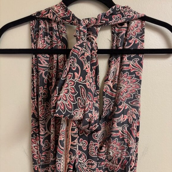 Karma Highway Womens Maxi Halter Dress Size *S Light Flowy Boho Hippie Festival - Picture 8 of 16